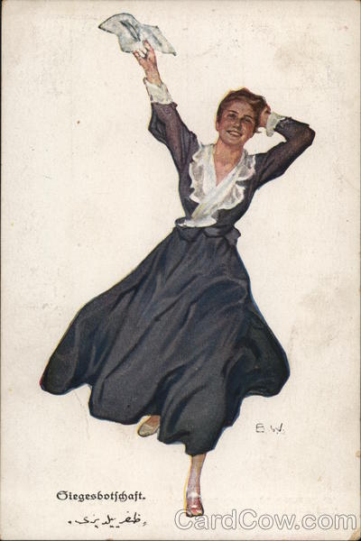 Woman Receiving a Letter Brynolf Wennerberg Artist Signed