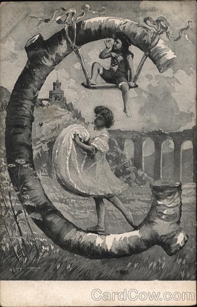 Letter C of Wood, Girls Alphabet Letters