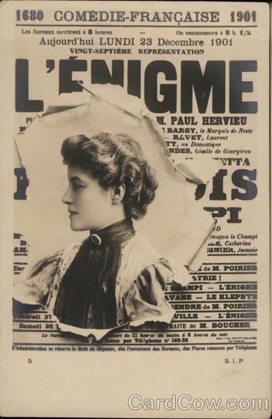 1901 Original Belle Époque Josephine Brunschwig aka Marthe Brandès