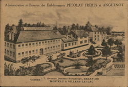 Administration et Bureaux des Établissements Petolat Freres et Anguenot Postcard