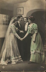 Newly Married Couple Being Congratulated Newly Married Couple Being Congratulated