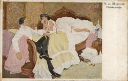 Man and Woman - Breakfast in Bed Postcard