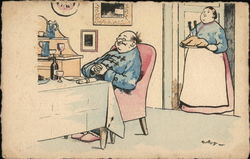 Waiting for Dinner Postcard