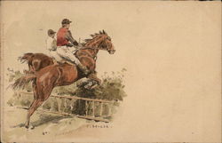 Horses Jumping Postcard Postcard