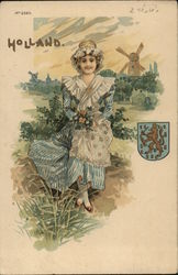 Holland Girl Benelux Countries Postcard Postcard