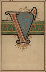 The Letter V Postcard