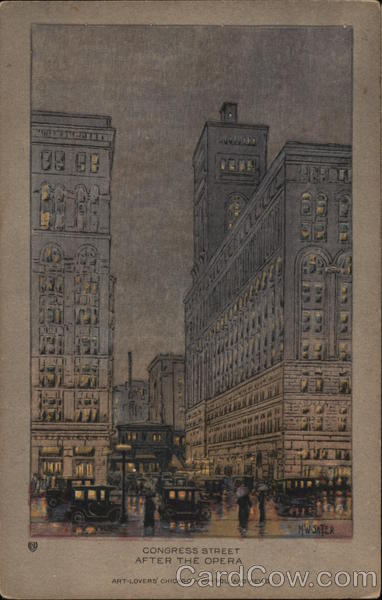 Congress Street After the Opera Chicago Illinois