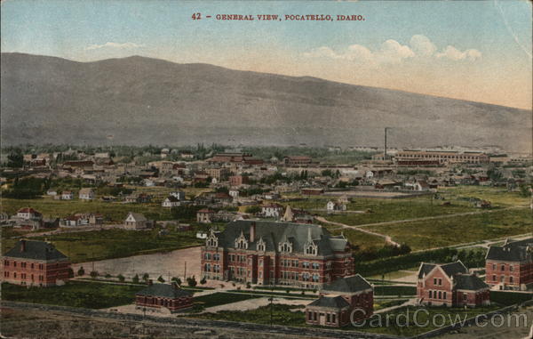 View over Town Pocatello Idaho