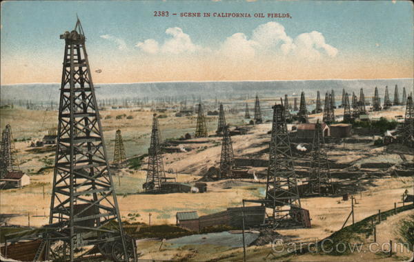 Scene in California Oil Fields