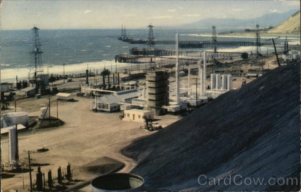 Oil Wells in Ocean North of Ventura California