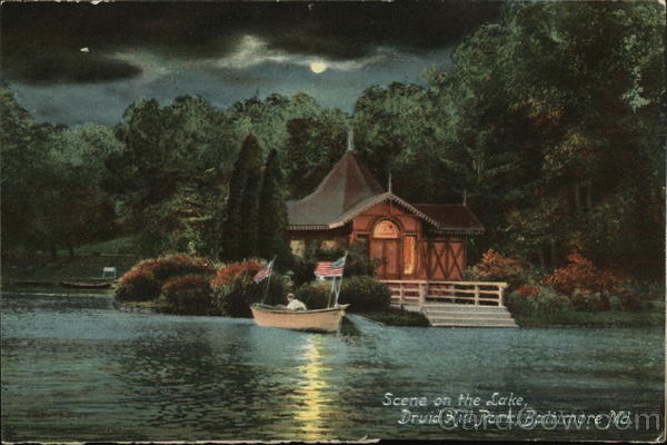 Scene on the Lake, Druid Hill Park Baltimore Maryland