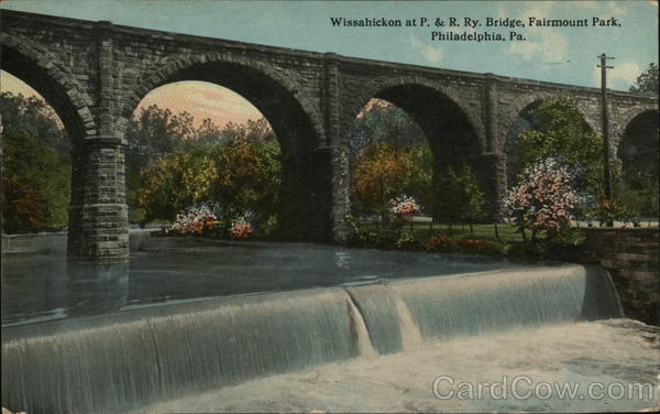 Wissahickon at P. & R. Ry. Bridge, Fairmount Park Philadelphia Pennsylvania