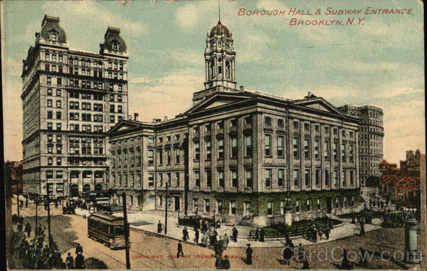 Borough Hall & Subway Entrance Brooklyn New York