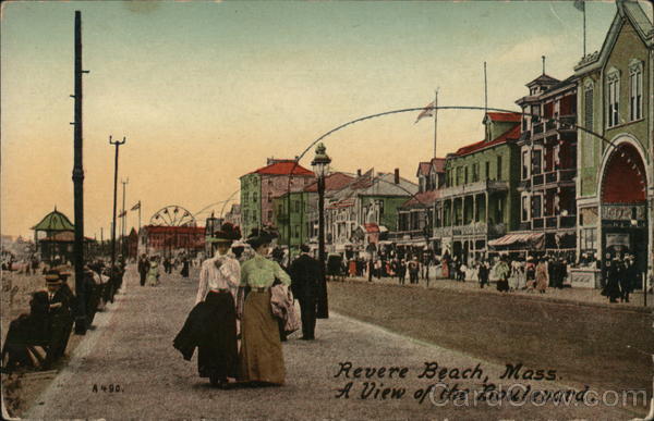 A View of the Boulevard Revere Beach Massachusetts