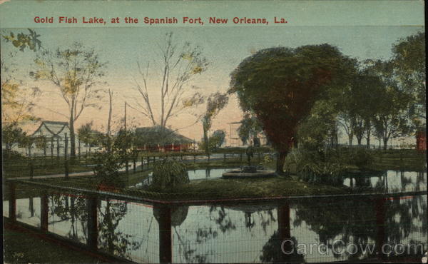 Gold Fish Lake, at the Spanish Fort New Orleans Louisiana