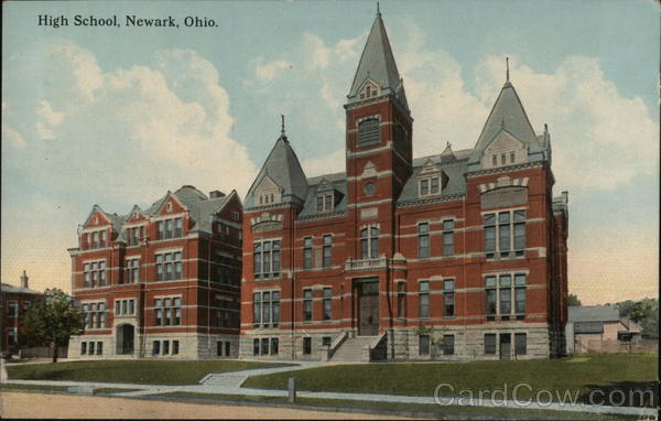 High School Newark, OH Postcard