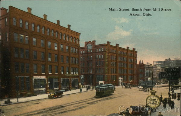 Main Street, South from Mill Street Akron Ohio