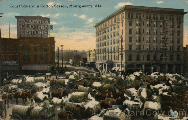 Court Square in Cotton Season Montgomery Alabama