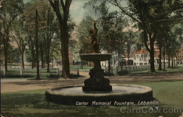Carter Memorial Fountain Lebanon New Hampshire