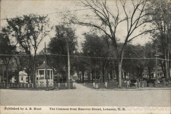 The Common from Hanover Street Lebanon New Hampshire