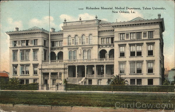 Richardson Memorial, Medical Department New Orleans Louisiana