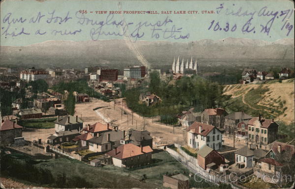 View From Prospect Hill Salt Lake City Utah