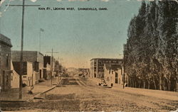 Main St., Looking West Postcard