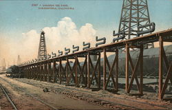 Loading Oil Cars Bakersfield, CA Postcard Postcard Postcard
