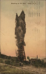 Shooting an Oil Well Olean, NY Postcard Postcard Postcard