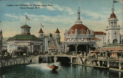 Lagoon and Shooting the Chutes Luna Park Coney Island, NY Postcard Postcard Postcard