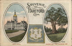 Souvenir of Hartford, Conn. Connecticut Postcard Postcard Postcard