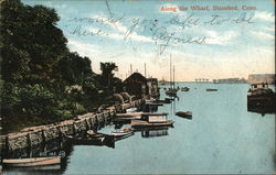 Along the Wharf Stamford, CT Postcard Postcard Postcard