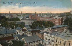 Bird's Eye View, looking East Pawtucket, RI Postcard Postcard Postcard