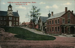 Sullivan Grange & Citizen Nat. Bank Newport, NH Postcard Postcard Postcard