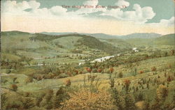 View along White River Postcard