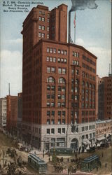 S. F. 394 Chronicle Building, Market, Kearny and Geary Streets Postcard