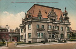 Spreckels Mansion, Van Ness Avenue Postcard