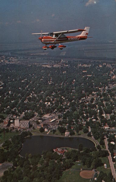 Flying Over Mineral Springs Park Pekin Illinois