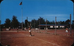 Tamiment Tennis Courts Postcard