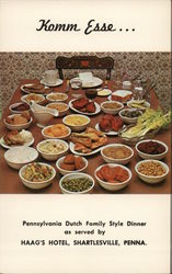 Haag's Family Style Pennsylvania Dutch Dinner Postcard
