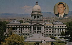 Governor Robert E. Smylie and State Capitol Governor Robert E. Smylie and State Capitol