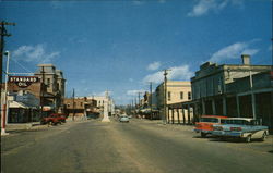Civil War Monument & Street Scene Postcard