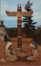 The Indian Village Lake George, NY Postcard Postcard 