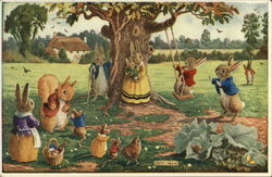 The Swing by Racey Helps Postcard