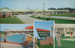 Windsor Motel and Dining Room Postcard