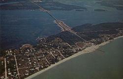 Aerial View of Island Postcard