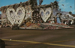 "Love in Bloom" - Odd Fellows - Rebekah's Rose Parade Float 1973 Pasadena, CA Postcard Postcard Postcard