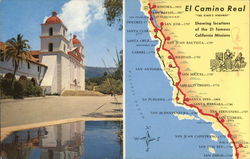 Mission Santa Barbara California Postcard Postcard Postcard