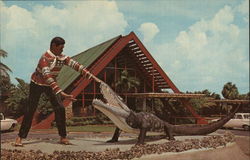 Seminole Okalee Indian Village & Crafts Center West Hollywood, FL Postcard Postcard Postcard