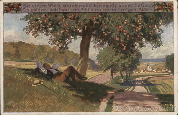 Man napping beside country road Paul Hey Art